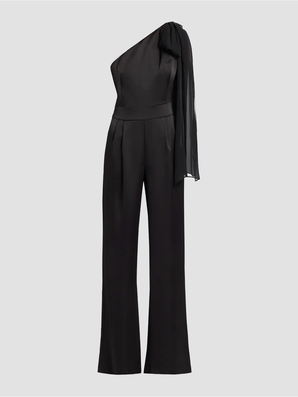Ramy Brook One-Shoulder Black Wide-Leg Jumpsuit